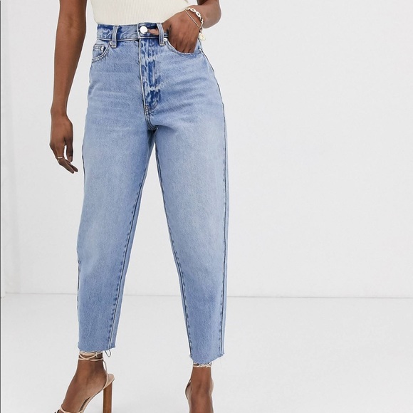 ASOS Denim - SOLD Balloon leg boyfriend jeans in mid blue wash